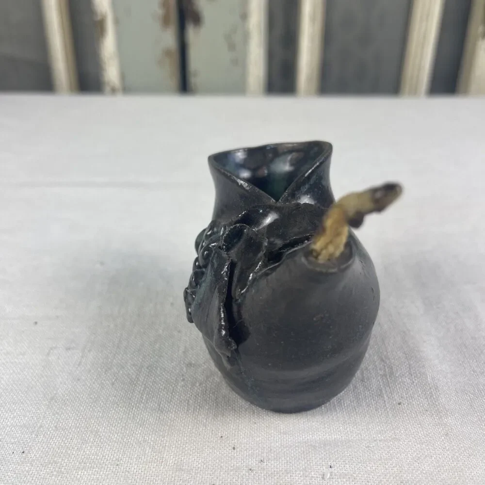 Vintage Art Pottery Oil Lamp